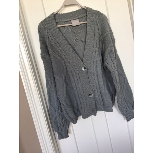 Taylor Swift The Tortured Poets Department Cardigan Eras Tour Sweater Gray XS/SM - Picture 2 of 10